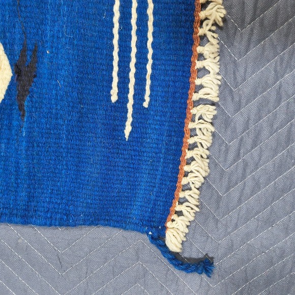 Vintage Southwestern Tapestry Wall Hanging Desert Pueblo Cactus Handwoven 38x28 - Picture 4 of 9